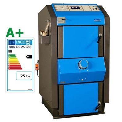 ATMOS Holzvergaser DC25GSE mit automatischer Zündung und Türanschlag Links