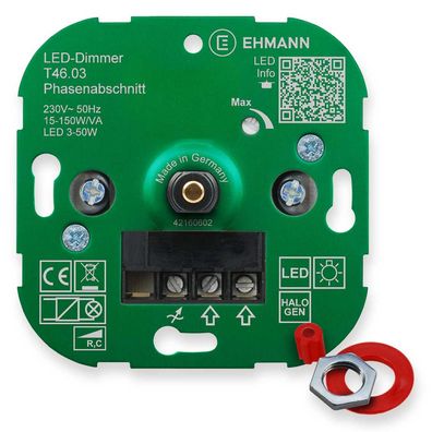 EHMANN Unterputz-Dimmer T46.03, Phasenabschnitt