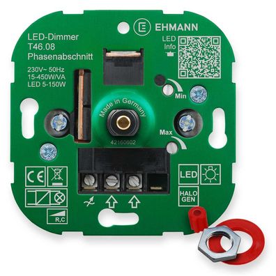 EHMANN Unterputz-Dimmer T46.08, 230 V, LED 5-150 W