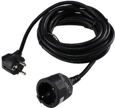 Verlängerungskabel (Schukostecker auf Schukobuchse) 10m schwarz