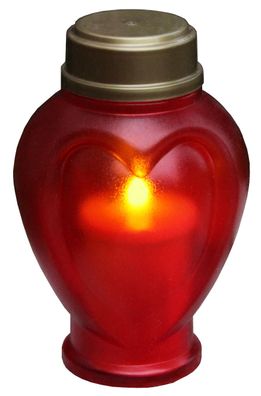 Display LED - Memorial Candle 15 cm, flackernd