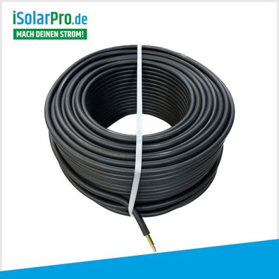 30m Isolarpro Erdungskabel Erdleitung - PVC NYY-J 1 x 16mm² RE schwarz Erdkabel