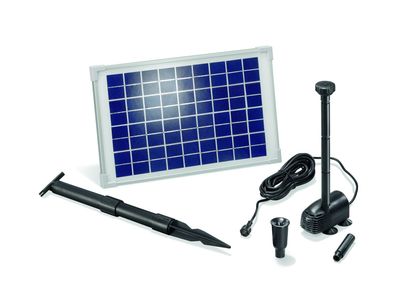 Solar Teichpumpe, 10 Watt, 610 l/h, Komplettset