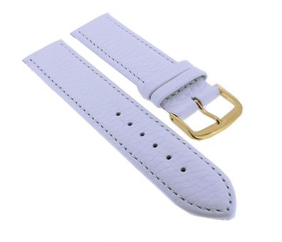 Minott Uhrenarmband | weiches Hirschleder weiß mit Naht 32255S/G