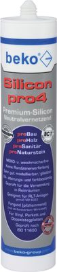 Beko Silicon Pro4 Silikon 310 ml Holz Bau Sanitär Naturstein - viele Farben