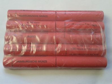 Rollenpaket 10 Rollen 5 cent 2016 J Hamburg 10er Lage 5 cent 2016 J Hamburg