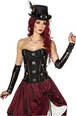 Korsage Steampunk mit Verschlüssen M
