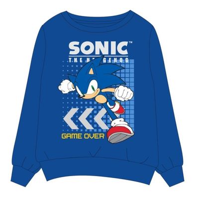 Sonic "Game Over" Langarm-Pullover für Jungen | 100% Baumwolle | Blau