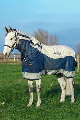 Horseware Rambo Summer Series Regendecke Übergangsdecke Navy/Grey Turnout 0g