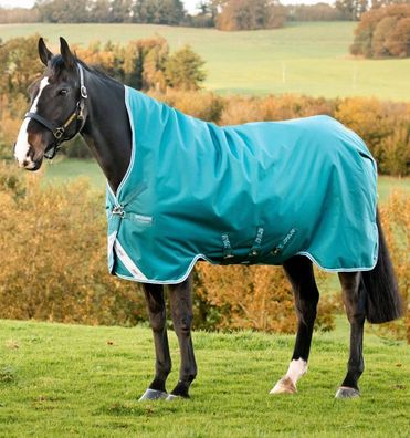 Horseware Amigo Bravo 12 Wug Turnout 250g Medium Storm Green / Aqua & Turquoise