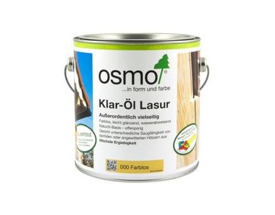 OSMO Klar-Öl Lasur Farblos 000 seidenmatt 0,75 L - 2,5 L