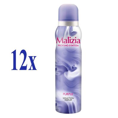 Malizia DONNA Body Spray deodorant - PURPLE 12x 150ml