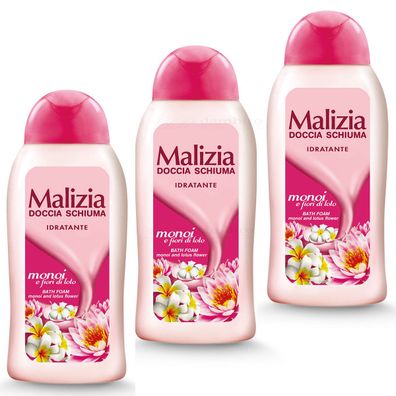 Malizia Monoi & Lotusblüte Duschgel feuchtigkeitsspendend 3x 300 ml dreierpack