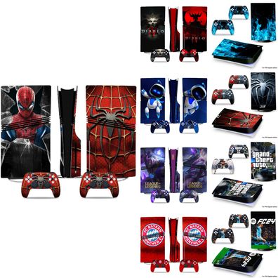 PS5/PS5Pro Digital & Disc Edition Skin - Premium Vinyl Aufkleber Set für Konsole