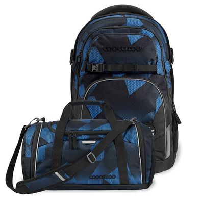 coocazoo PORTER Set aus PORTER + Sporttasche PorSpt, Electric Ice, Mädchen & Jungen