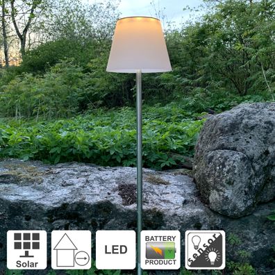 LED-Solar-Dekoration "Solini", 30/50/90 cm, Edelstahl/Weiß