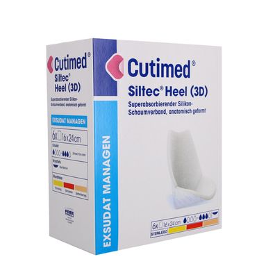 Cutimed Siltec Heel 3D Fersenverband, 24x16cm - 6 Stück