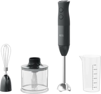 AEG HB4-1-6GG Stabmixer Set Deli 4, 600 W, Edelstahl-Mixfuß, TruFlow®