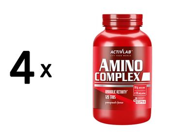 4 x Activlab Amino Complex (120) Pomegranate