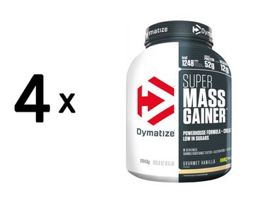 4 x Dymatize Super Mass Gainer (2943g) Gourmet Vanilla