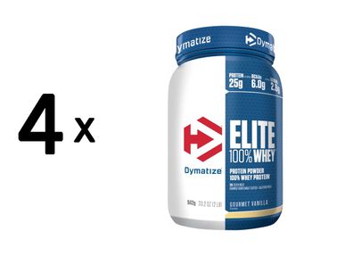 4 x Dymatize Elite Whey (942g) Gourmet Vanilla