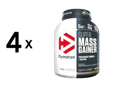 4 x Dymatize Super Mass Gainer (2943g) Cookies and Cream