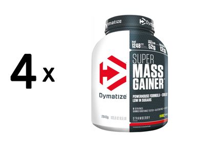 4 x Dymatize Super Mass Gainer (2943g) Strawberry