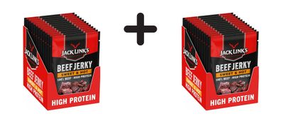 2 x Jack Links Beef Jerky (12x25g) Sweet and Hot