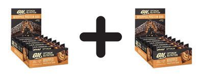 2 x Optimum Nutrition Whipped Protein Bar (10x60g) Peanut and Salted Caramel