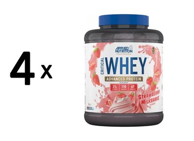 4 x Applied Nutrition Critical Whey (2000g) Strawberry Milkshake