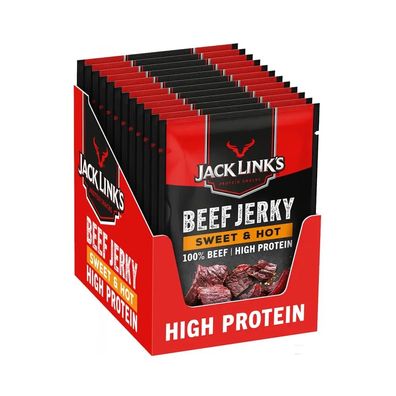 Jack Links Beef Jerky (12x60g) Sweet and Hot