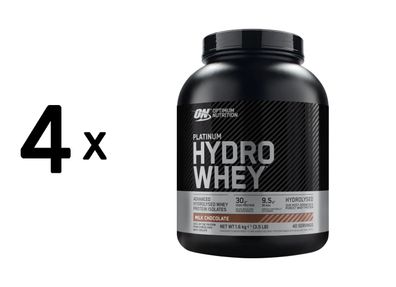 4 x Optimum Nutrition Platinum Hydro Whey (1590g) Milk Chocolate