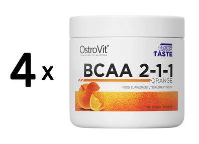 4 x OstroVit BCAA 2:1:1 (200g) Orange