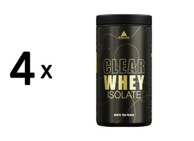 4 x Peak Clear Whey Isolate (450g) White Tea Peach