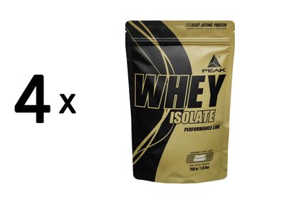 4 x Peak Whey Protein Isolate (750g) Cherry Yoghurt