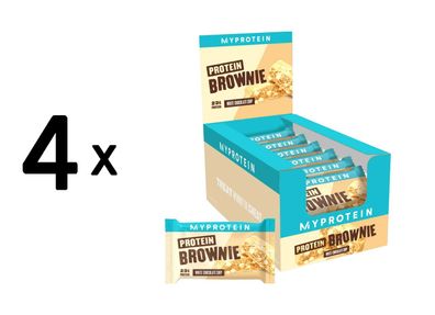 4 x Myprotein Protein Brownie (12x75g) White Chocolate