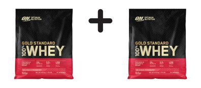 2 x Optimum Nutrition 100% Whey Gold Standard (10lbs) Delicious Strawberry