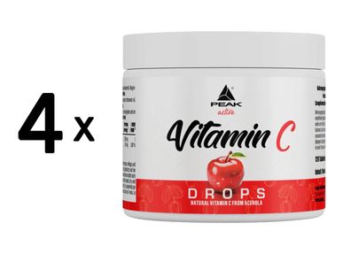 4 x Peak Vitamin C Drops (120 Tabs) Cherry