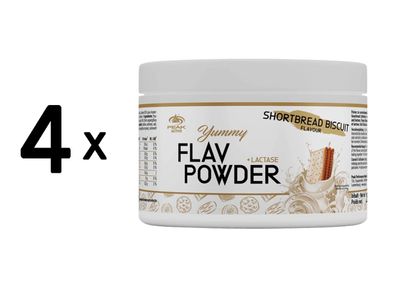 4 x Peak Yummy Flav Powder (250g) Shortbread Biscuit