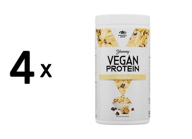 4 x Peak Yummy Vegan Protein (450g) Cookie Dough