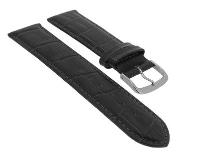 Minott Uhrenarmband Chiara | weiches Rindleder grau mit Naht 32284S/G