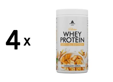 4 x Peak Delicious Whey Protein (450g) Cinnamon Cereal