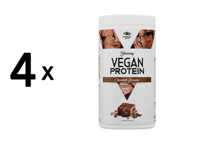 4 x Peak Yummy Vegan Protein (450g) Chocolate Brownie