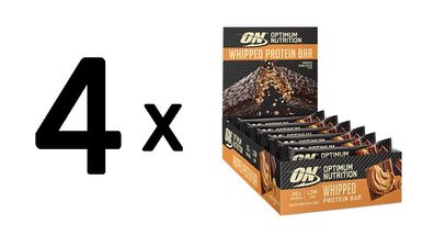 4 x Optimum Nutrition Whipped Protein Bar (10x60g) Peanut and Salted Caramel