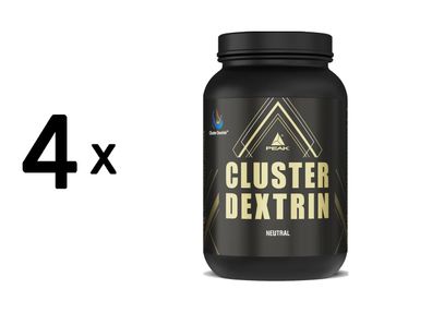 4 x Peak Cluster Dextrin (1500g) Unflavoured