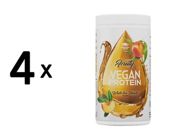 4 x Peak Fruity Vegan Protein (400g) White Tea Peach