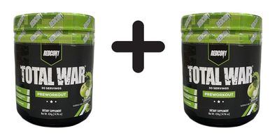 2 x Redcon1 Total War - Preworkout, Green Apple - 424g