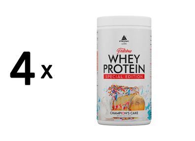 4 x Peak Delicious Whey Protein (450g) Birthday Cake