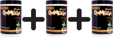 3 x Controlled Labs Orange OxiMega Greens, Spearmint Flavor - 327g