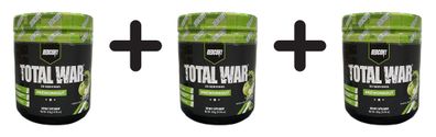 3 x Redcon1 Total War - Preworkout, Green Apple - 424g